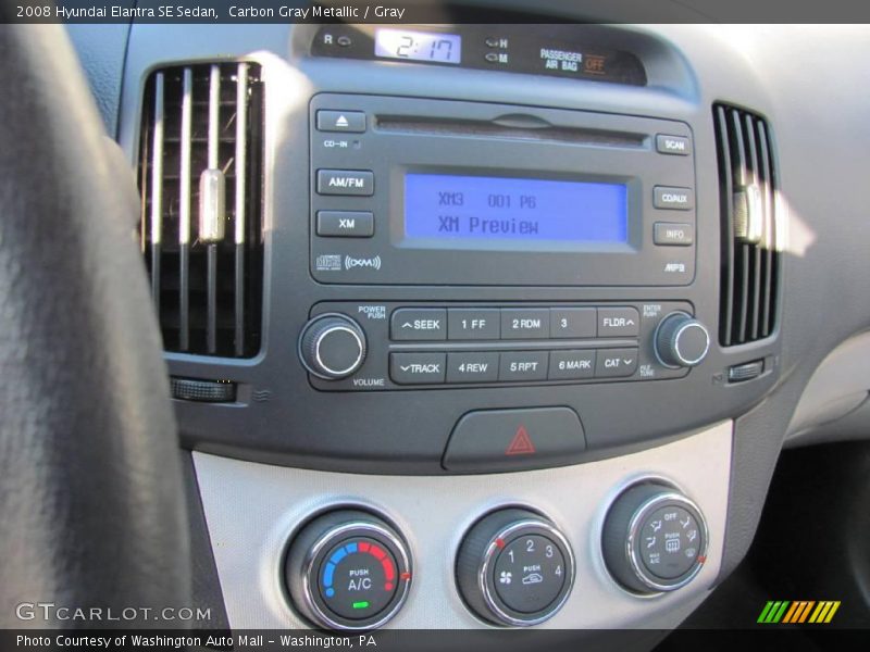 Carbon Gray Metallic / Gray 2008 Hyundai Elantra SE Sedan