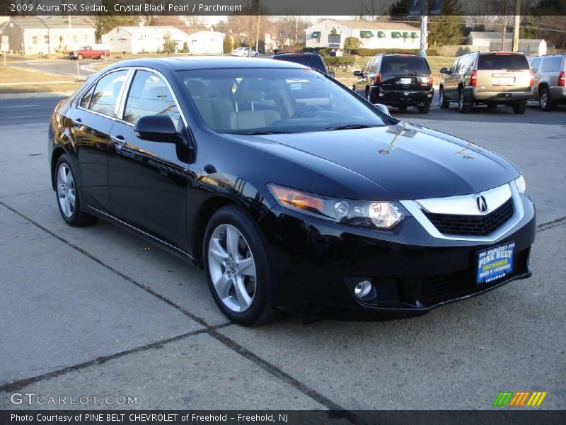 Crystal Black Pearl / Parchment 2009 Acura TSX Sedan