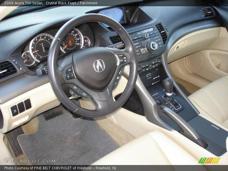 Crystal Black Pearl / Parchment 2009 Acura TSX Sedan