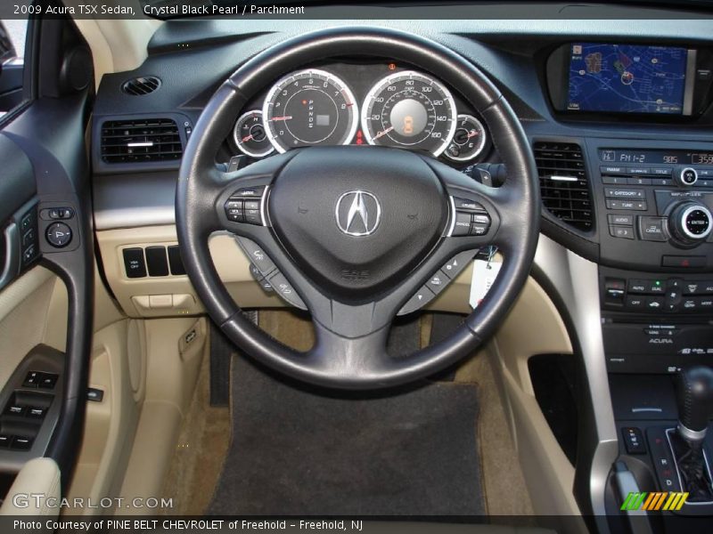Crystal Black Pearl / Parchment 2009 Acura TSX Sedan
