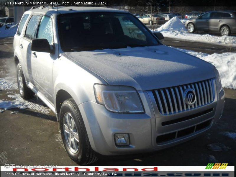 Ingot Silver Metallic / Black 2010 Mercury Mariner V6 4WD