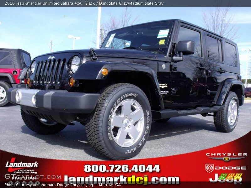 Black / Dark Slate Gray/Medium Slate Gray 2010 Jeep Wrangler Unlimited Sahara 4x4