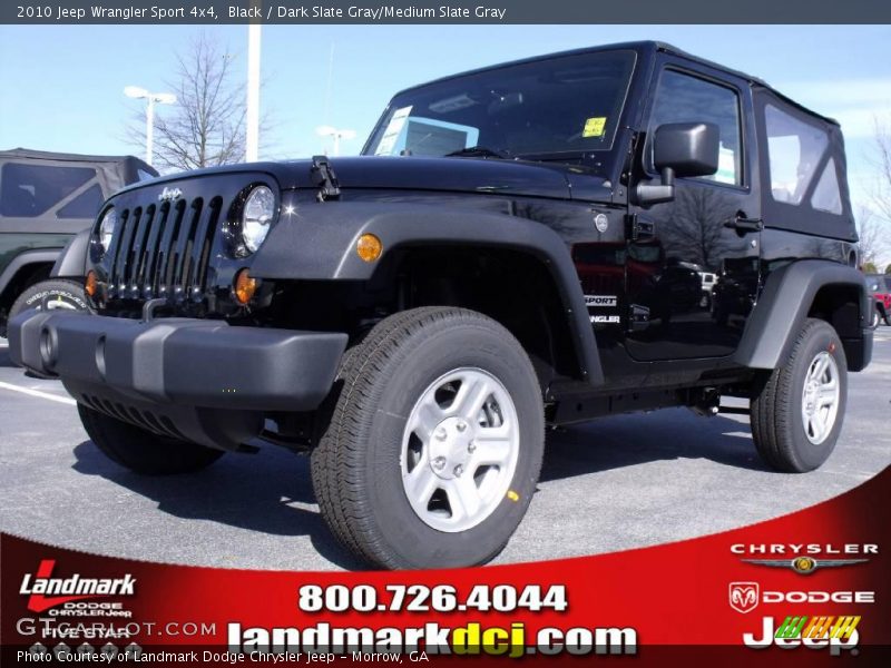 Black / Dark Slate Gray/Medium Slate Gray 2010 Jeep Wrangler Sport 4x4