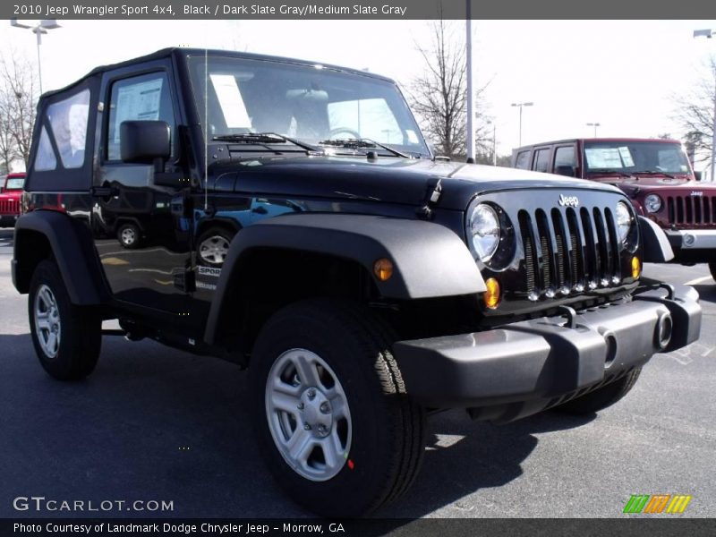 Black / Dark Slate Gray/Medium Slate Gray 2010 Jeep Wrangler Sport 4x4
