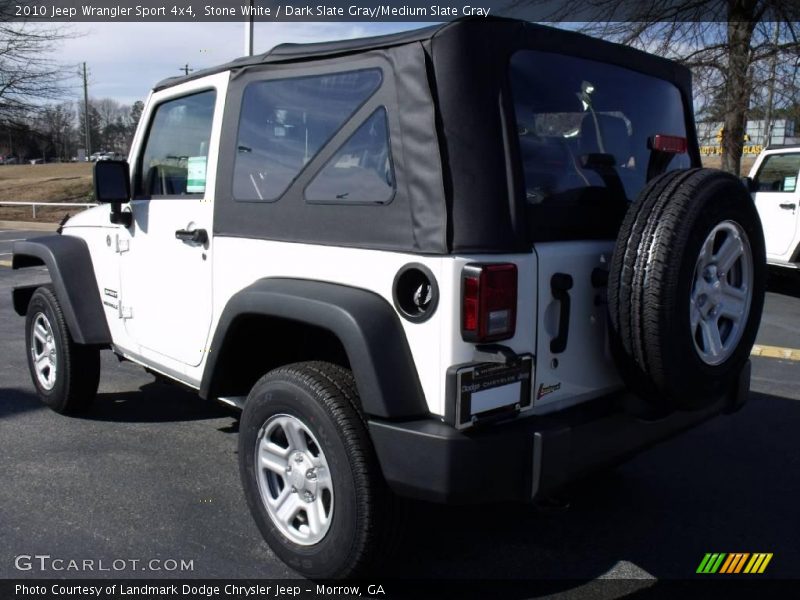 Stone White / Dark Slate Gray/Medium Slate Gray 2010 Jeep Wrangler Sport 4x4