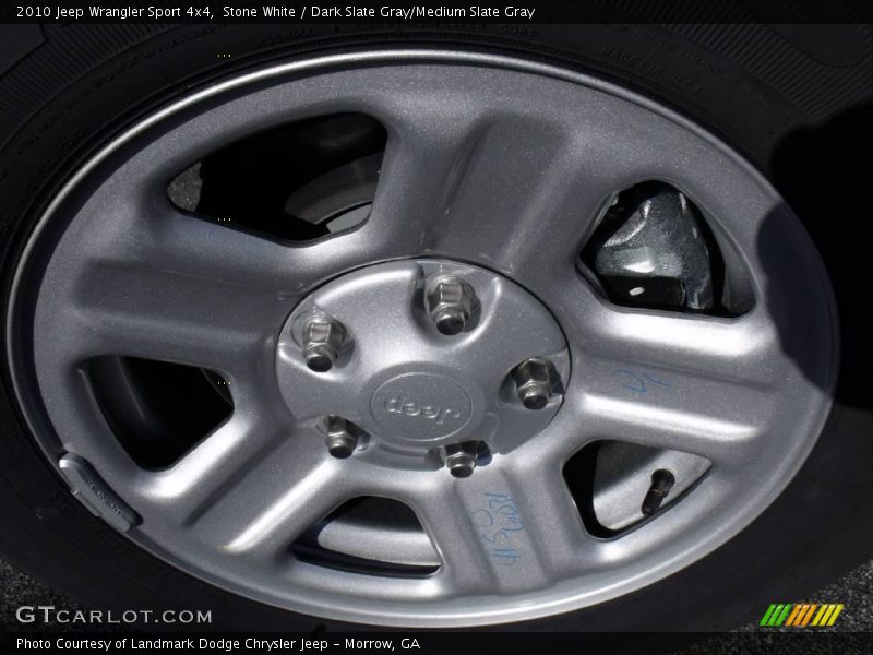 Stone White / Dark Slate Gray/Medium Slate Gray 2010 Jeep Wrangler Sport 4x4