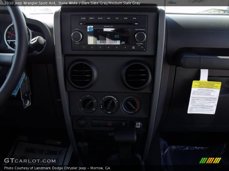 Stone White / Dark Slate Gray/Medium Slate Gray 2010 Jeep Wrangler Sport 4x4