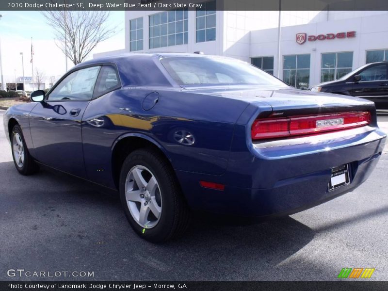 Deep Water Blue Pearl / Dark Slate Gray 2010 Dodge Challenger SE