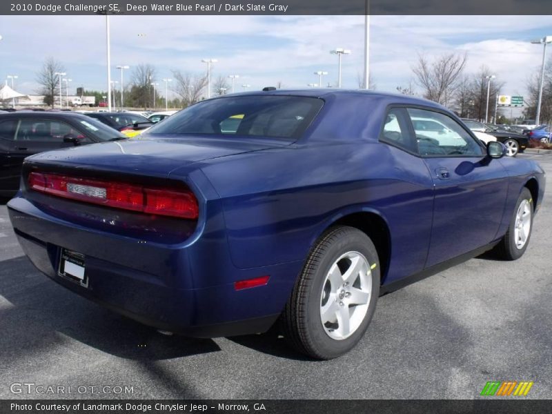 Deep Water Blue Pearl / Dark Slate Gray 2010 Dodge Challenger SE