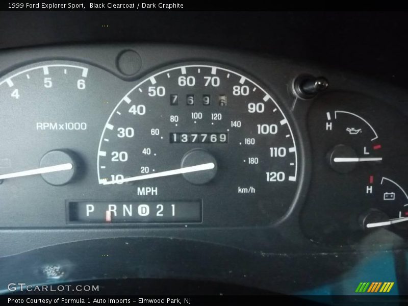 Black Clearcoat / Dark Graphite 1999 Ford Explorer Sport