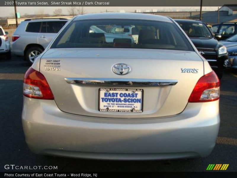 Silver Streak Mica / Dark Charcoal 2007 Toyota Yaris Sedan