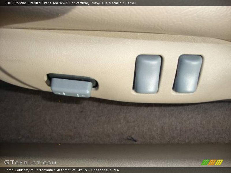 Navy Blue Metallic / Camel 2002 Pontiac Firebird Trans Am WS-6 Convertible