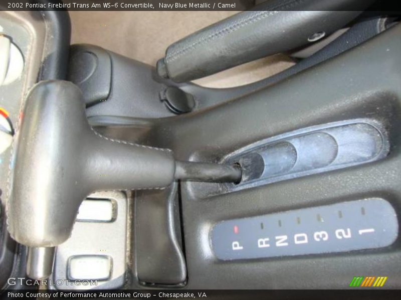 Navy Blue Metallic / Camel 2002 Pontiac Firebird Trans Am WS-6 Convertible