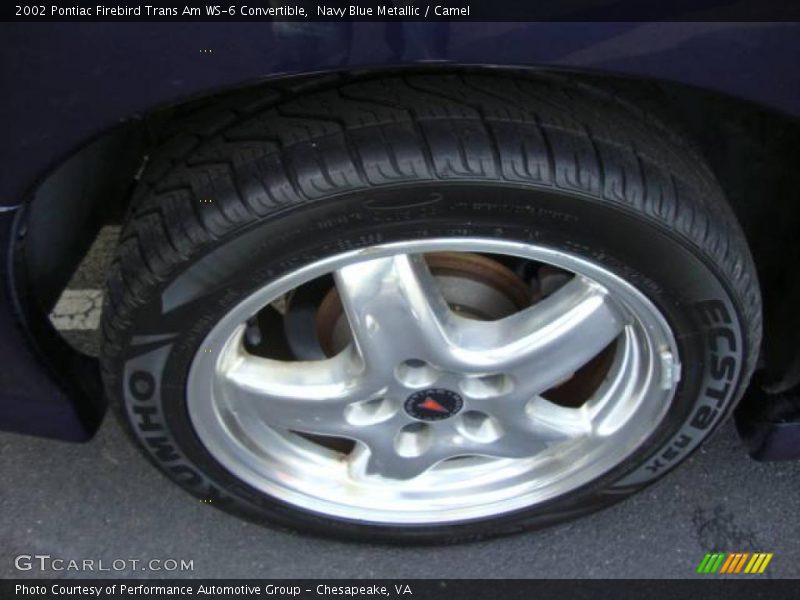 Navy Blue Metallic / Camel 2002 Pontiac Firebird Trans Am WS-6 Convertible