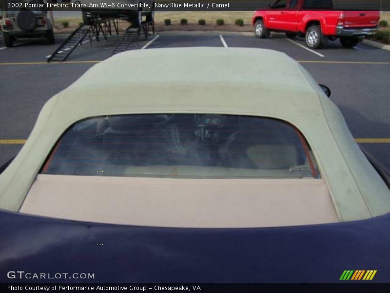 Navy Blue Metallic / Camel 2002 Pontiac Firebird Trans Am WS-6 Convertible