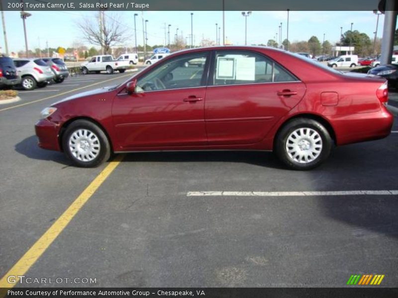 Salsa Red Pearl / Taupe 2006 Toyota Camry LE
