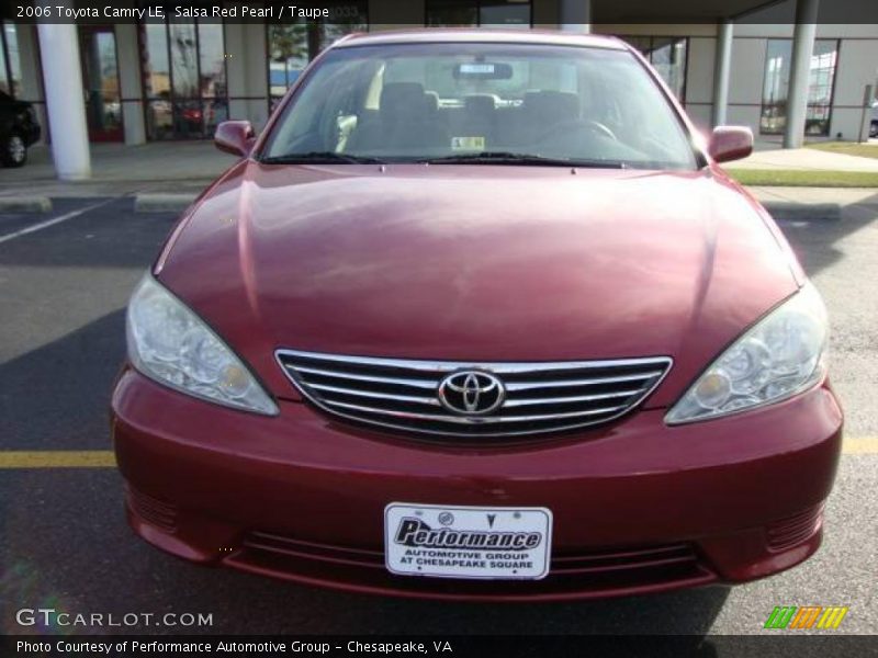 Salsa Red Pearl / Taupe 2006 Toyota Camry LE