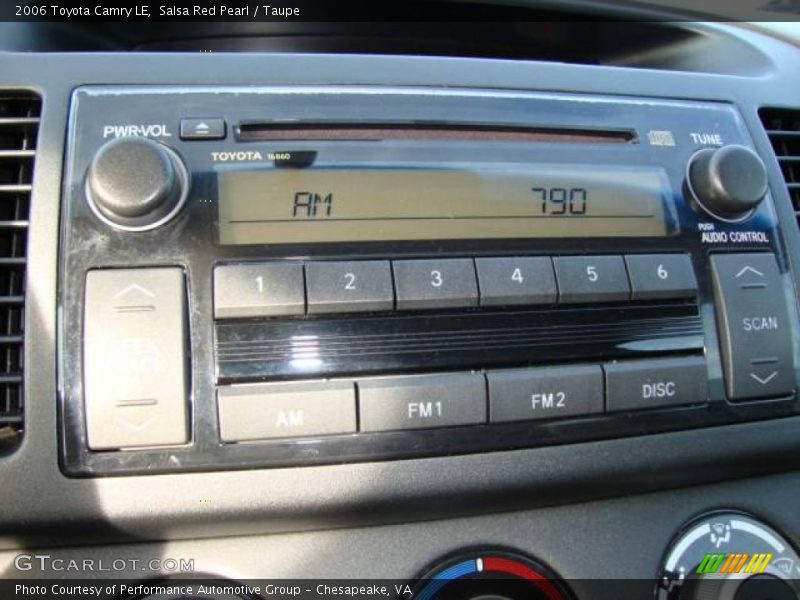 Salsa Red Pearl / Taupe 2006 Toyota Camry LE