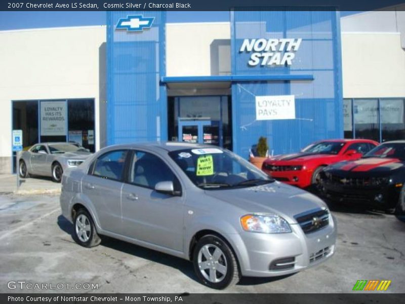 Cosmic Silver / Charcoal Black 2007 Chevrolet Aveo LS Sedan