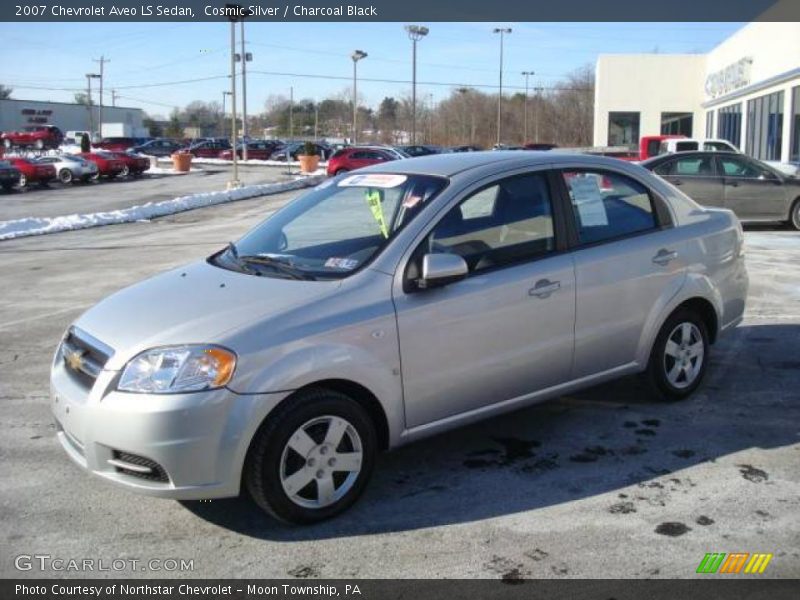 Cosmic Silver / Charcoal Black 2007 Chevrolet Aveo LS Sedan