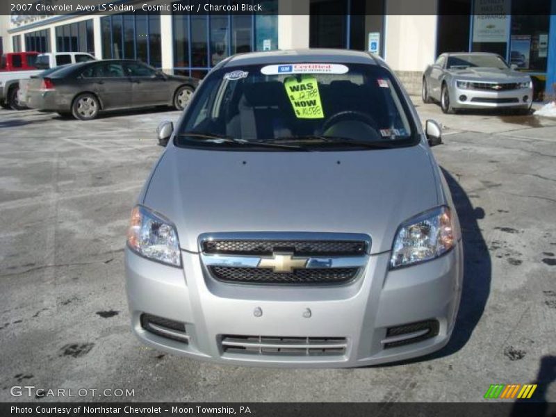 Cosmic Silver / Charcoal Black 2007 Chevrolet Aveo LS Sedan