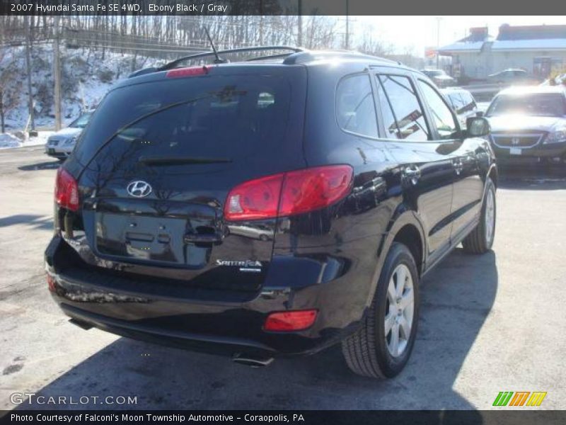 Ebony Black / Gray 2007 Hyundai Santa Fe SE 4WD