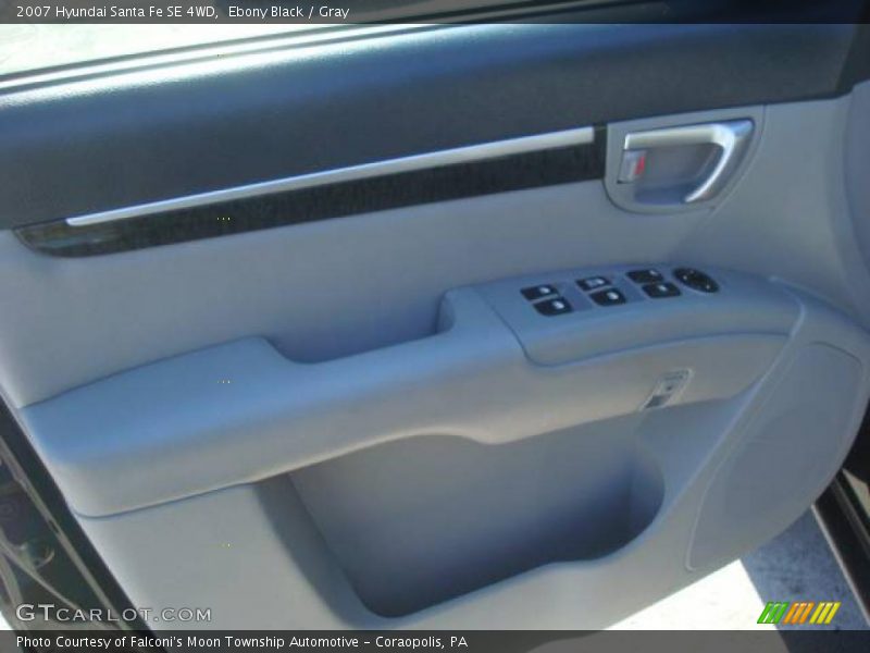 Ebony Black / Gray 2007 Hyundai Santa Fe SE 4WD