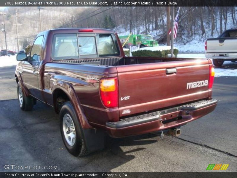 Blazing Copper Metallic / Pebble Beige 2003 Mazda B-Series Truck B3000 Regular Cab Dual Sport