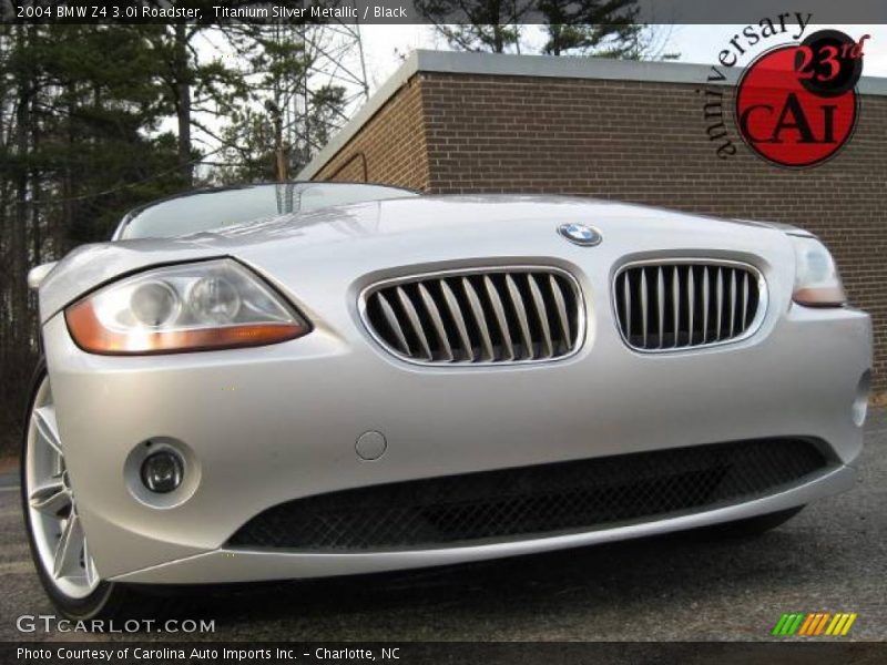 Titanium Silver Metallic / Black 2004 BMW Z4 3.0i Roadster