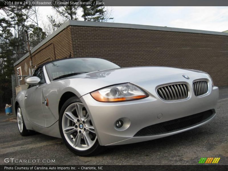 Titanium Silver Metallic / Black 2004 BMW Z4 3.0i Roadster