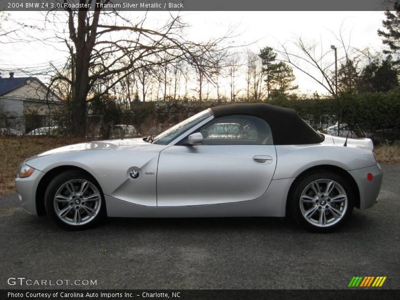 Titanium Silver Metallic / Black 2004 BMW Z4 3.0i Roadster