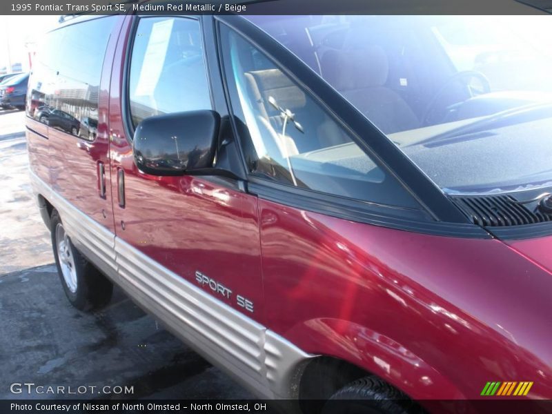 Medium Red Metallic / Beige 1995 Pontiac Trans Sport SE