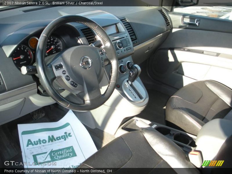 Brilliant Silver / Charcoal/Steel 2007 Nissan Sentra 2.0 SL