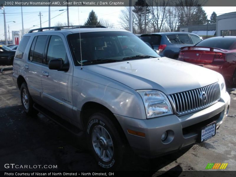 Silver Birch Metallic / Dark Graphite 2002 Mercury Mountaineer AWD