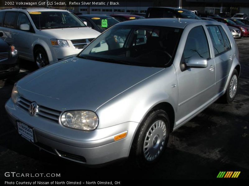 Reflex Silver Metallic / Black 2002 Volkswagen Golf GLS Sedan
