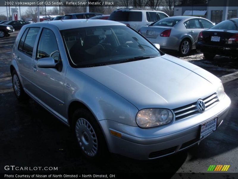 Reflex Silver Metallic / Black 2002 Volkswagen Golf GLS Sedan