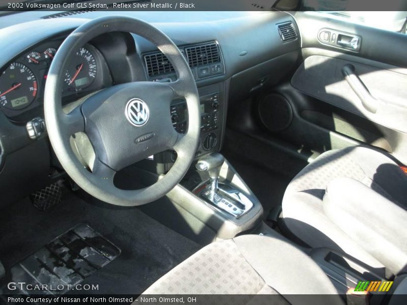 Reflex Silver Metallic / Black 2002 Volkswagen Golf GLS Sedan