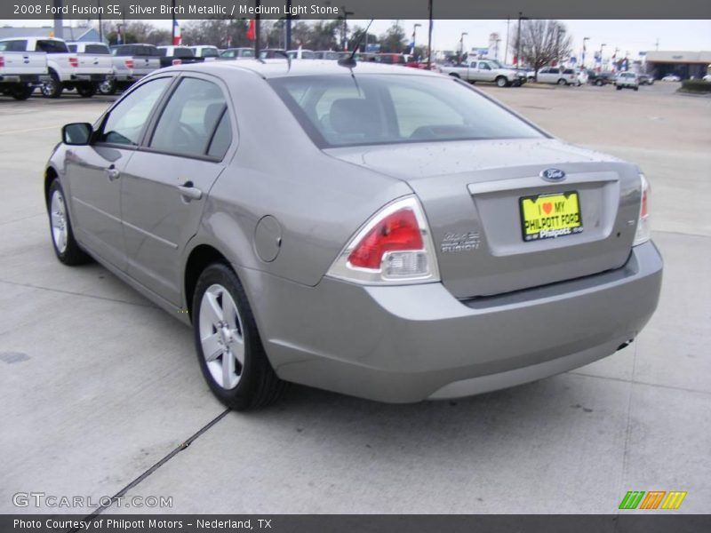 Silver Birch Metallic / Medium Light Stone 2008 Ford Fusion SE