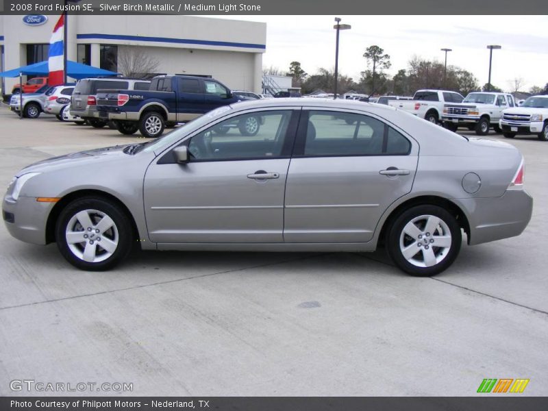 Silver Birch Metallic / Medium Light Stone 2008 Ford Fusion SE