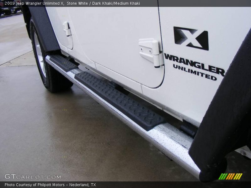 Stone White / Dark Khaki/Medium Khaki 2009 Jeep Wrangler Unlimited X
