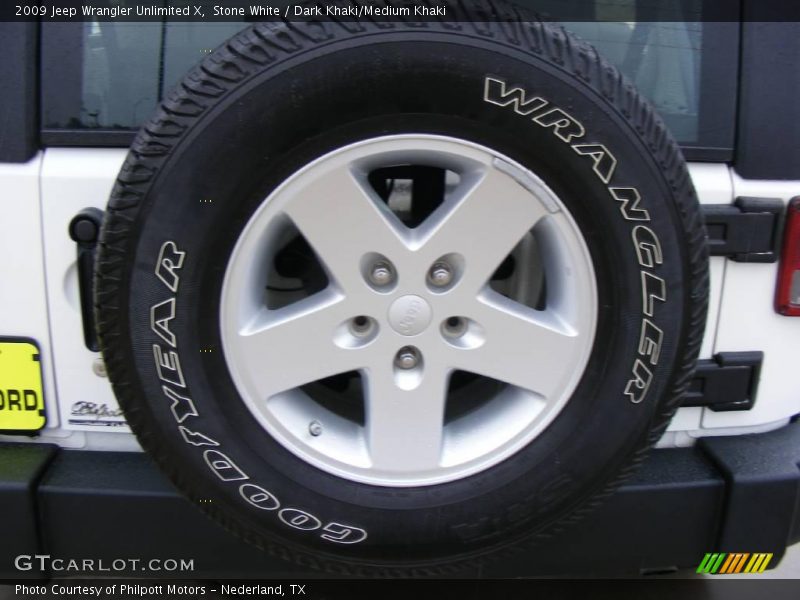 Stone White / Dark Khaki/Medium Khaki 2009 Jeep Wrangler Unlimited X
