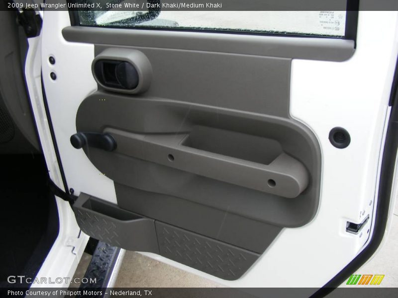 Stone White / Dark Khaki/Medium Khaki 2009 Jeep Wrangler Unlimited X