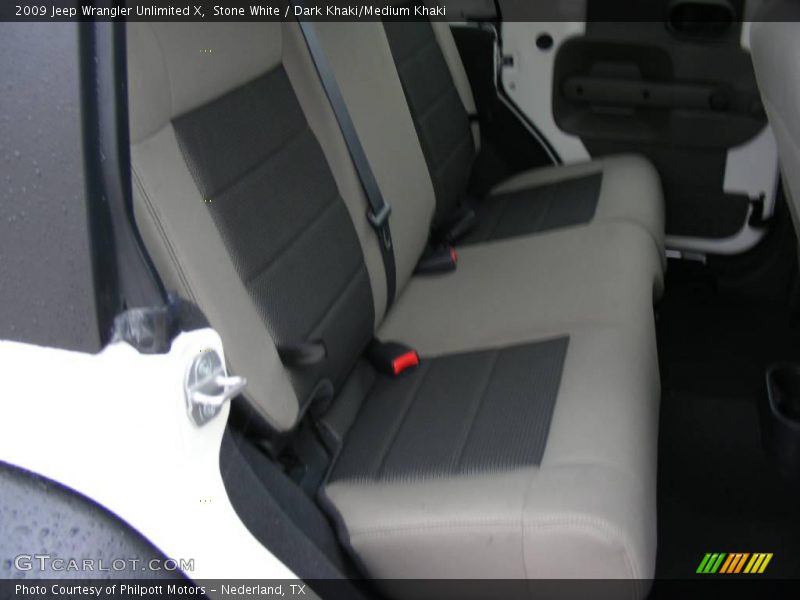 Stone White / Dark Khaki/Medium Khaki 2009 Jeep Wrangler Unlimited X