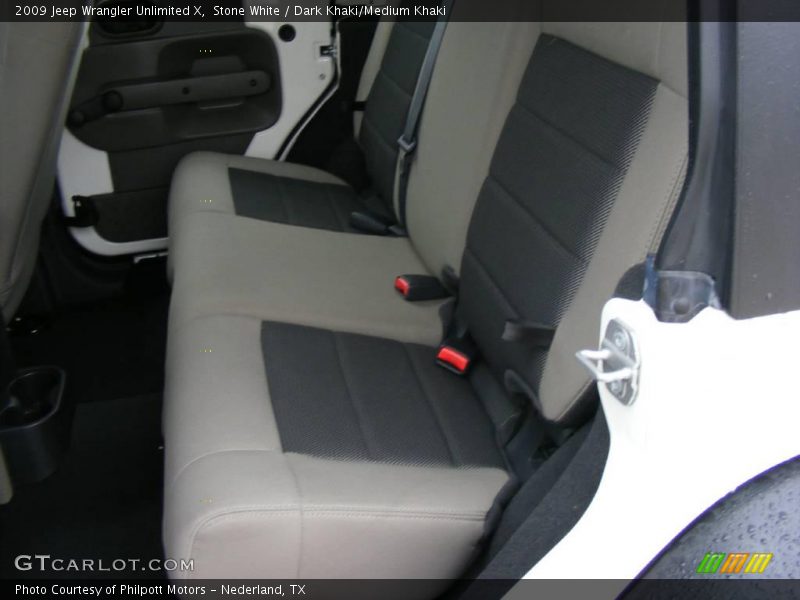 Stone White / Dark Khaki/Medium Khaki 2009 Jeep Wrangler Unlimited X