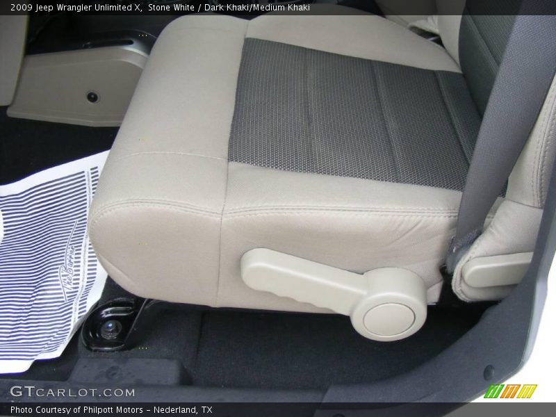 Stone White / Dark Khaki/Medium Khaki 2009 Jeep Wrangler Unlimited X