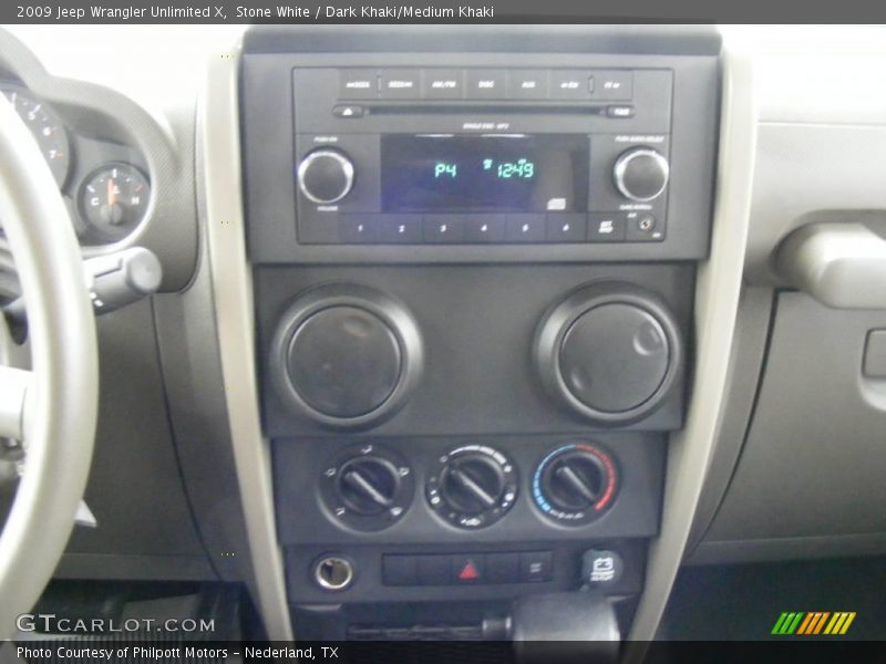 Stone White / Dark Khaki/Medium Khaki 2009 Jeep Wrangler Unlimited X