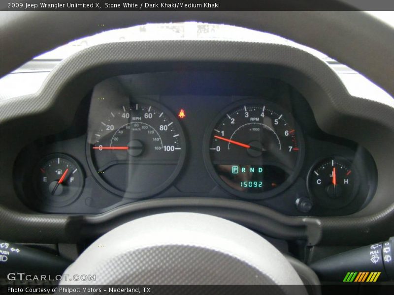 Stone White / Dark Khaki/Medium Khaki 2009 Jeep Wrangler Unlimited X