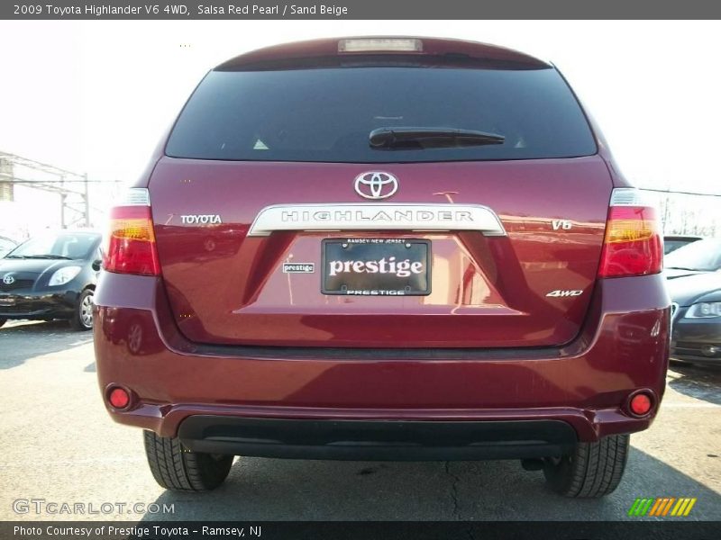 Salsa Red Pearl / Sand Beige 2009 Toyota Highlander V6 4WD