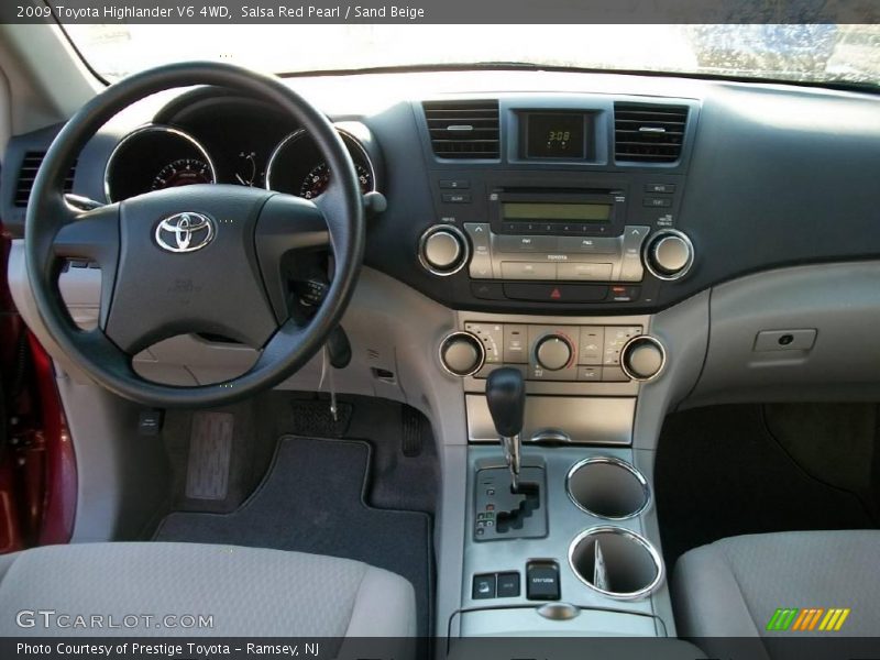 Salsa Red Pearl / Sand Beige 2009 Toyota Highlander V6 4WD