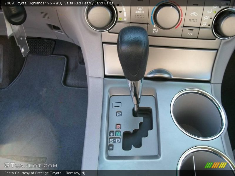 Salsa Red Pearl / Sand Beige 2009 Toyota Highlander V6 4WD
